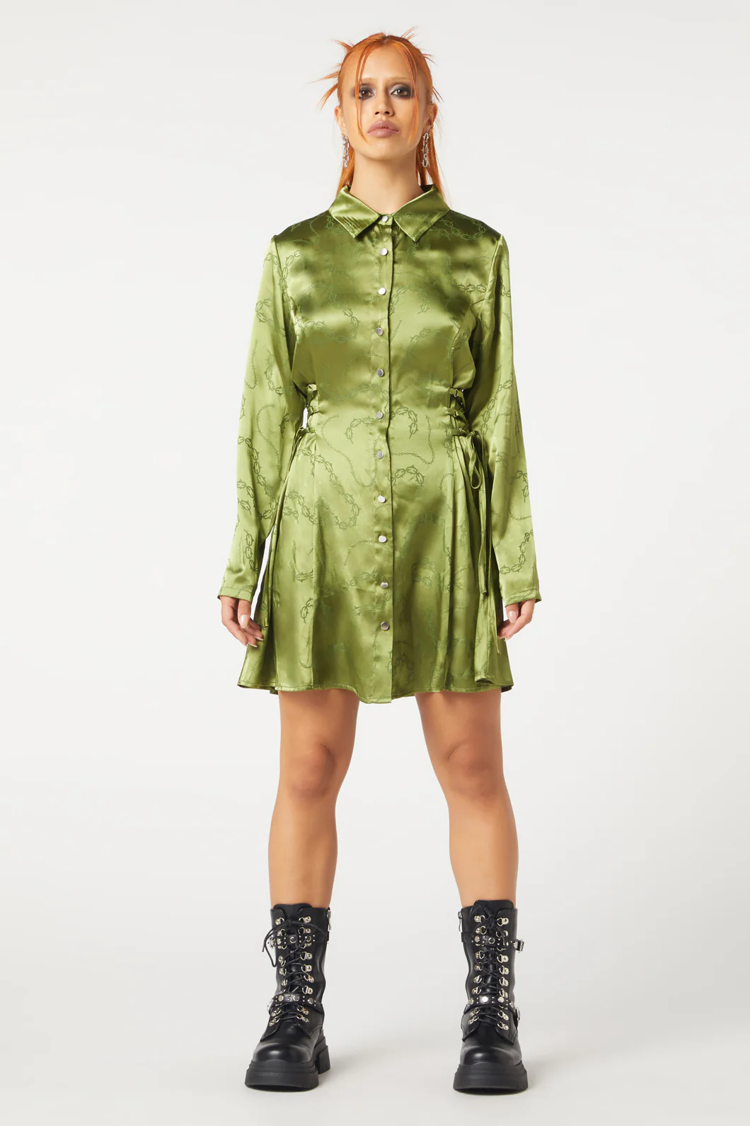 Under Sentence Satin Dress - Image 7