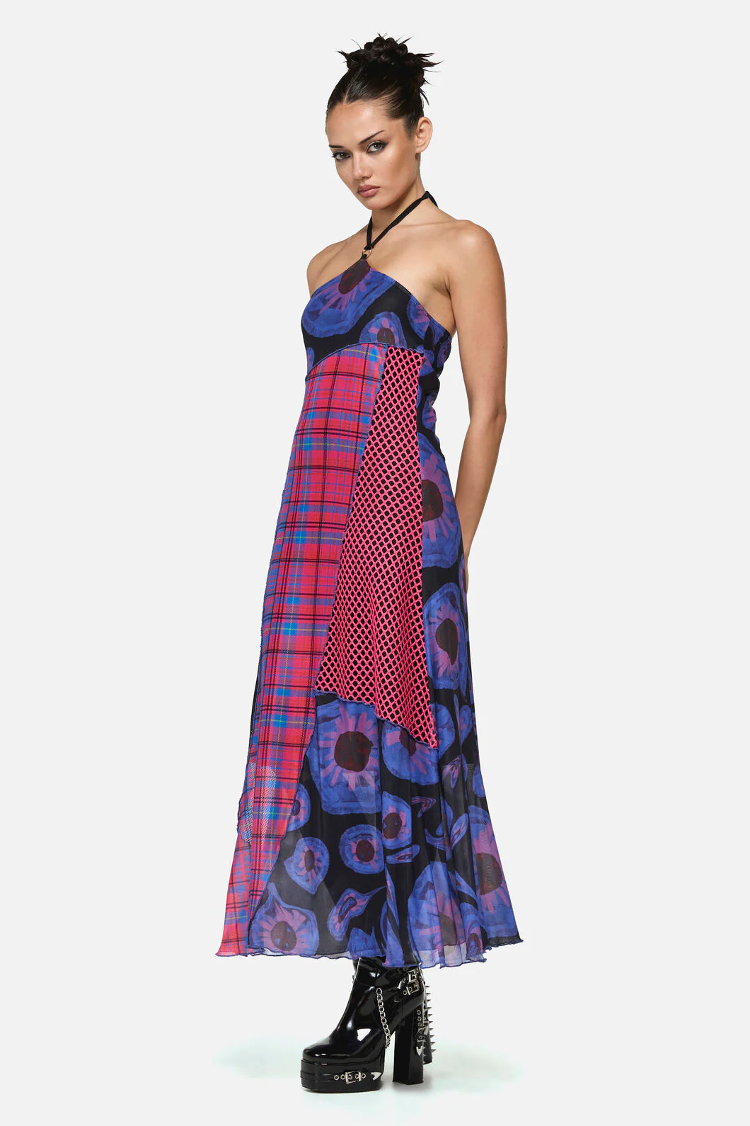 Unseen Patchwork Halter Dress - Image 5