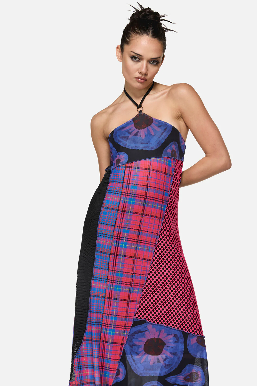 Unseen Patchwork Halter Dress - Image 7