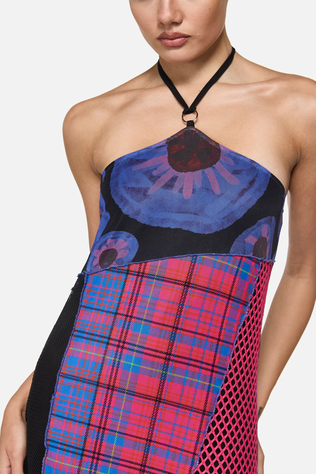 Unseen Patchwork Halter Dress - Image 8