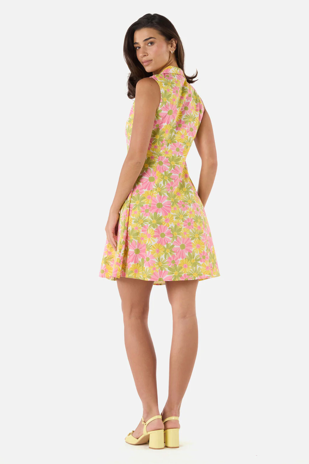 Vintage Daisy Mini Shirt Dress - Image 4