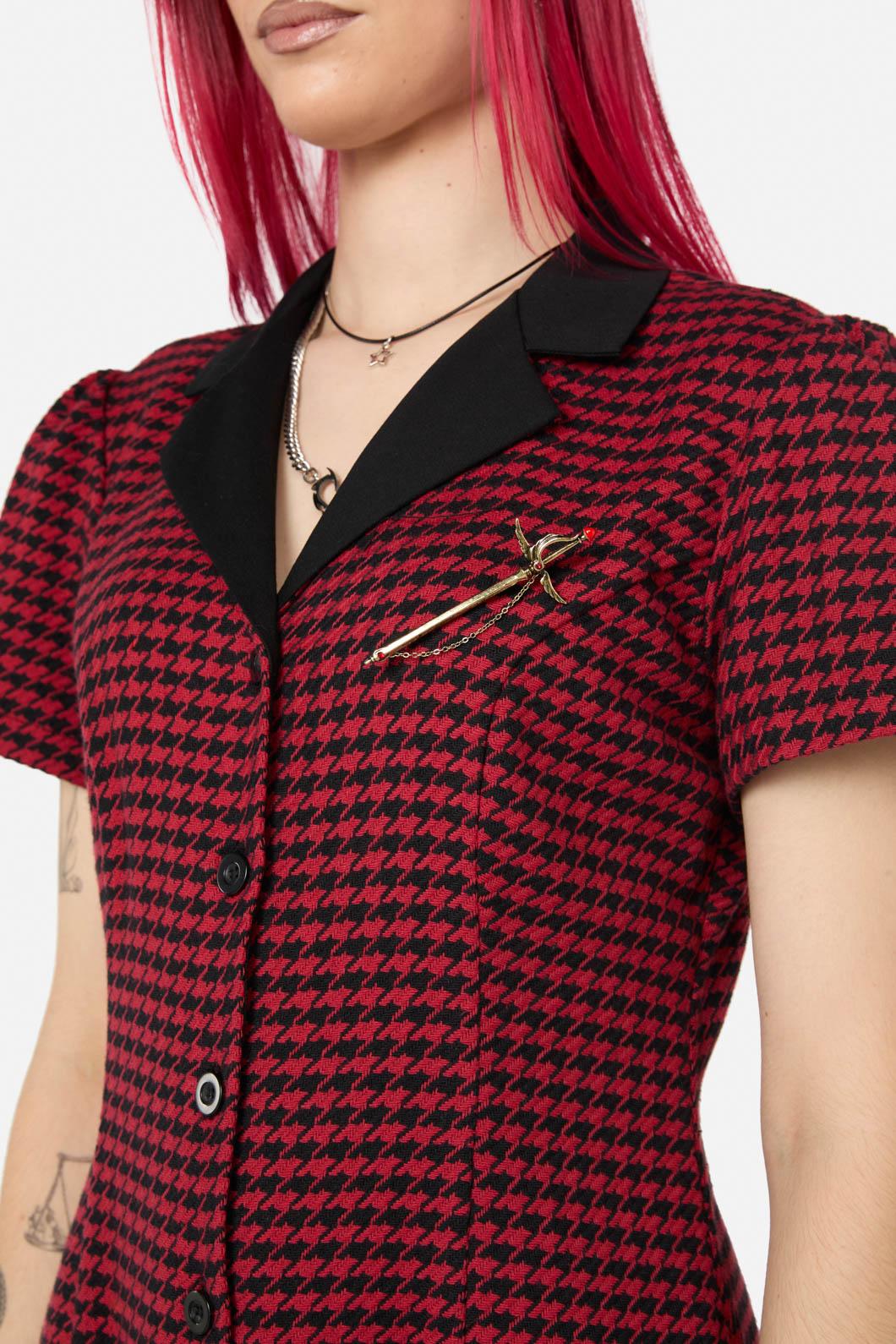 Virtue Houndstooth Dress - Image 5
