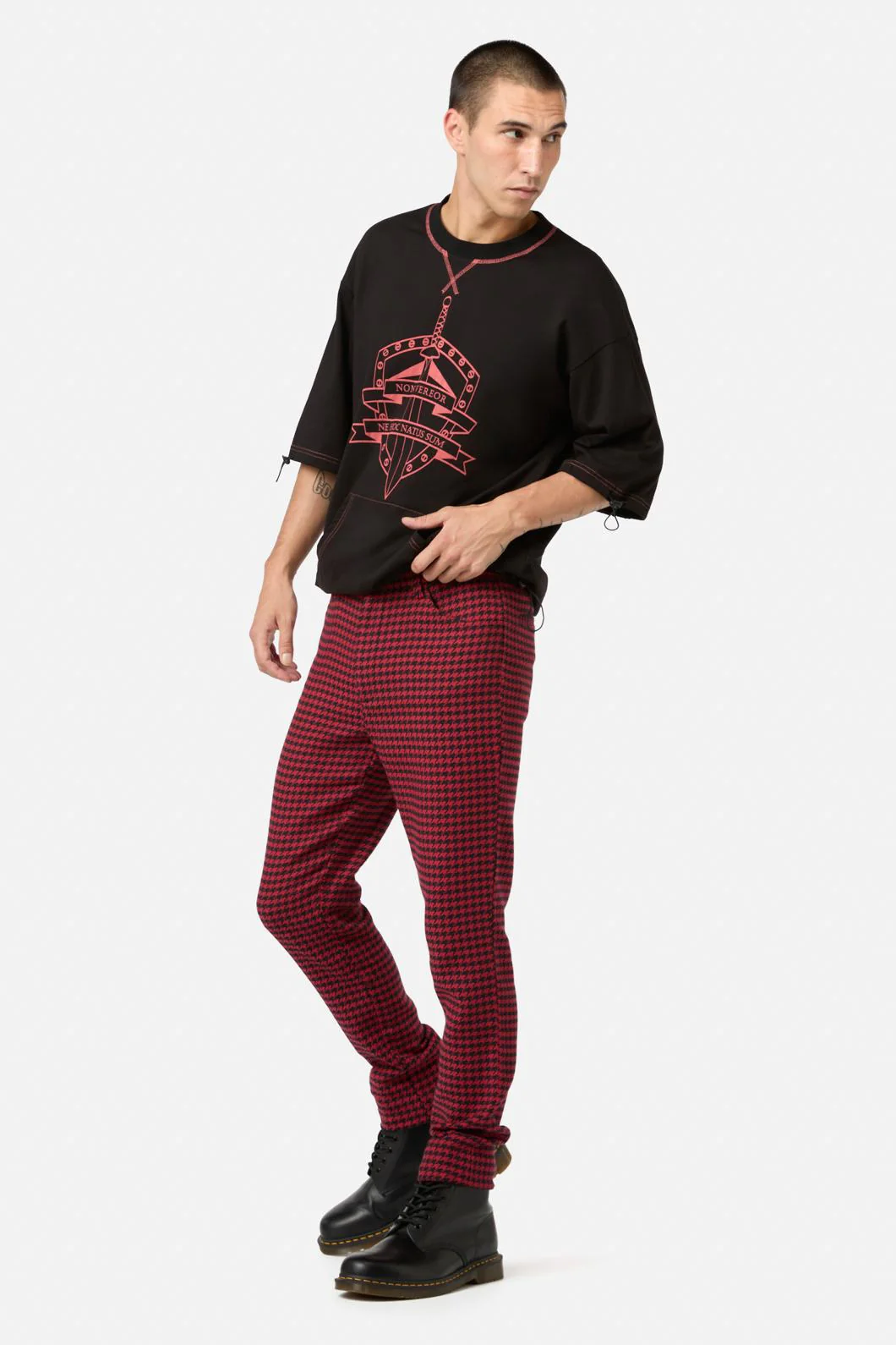 Virtue Houndstooth Slim Fit Pants - Image 3