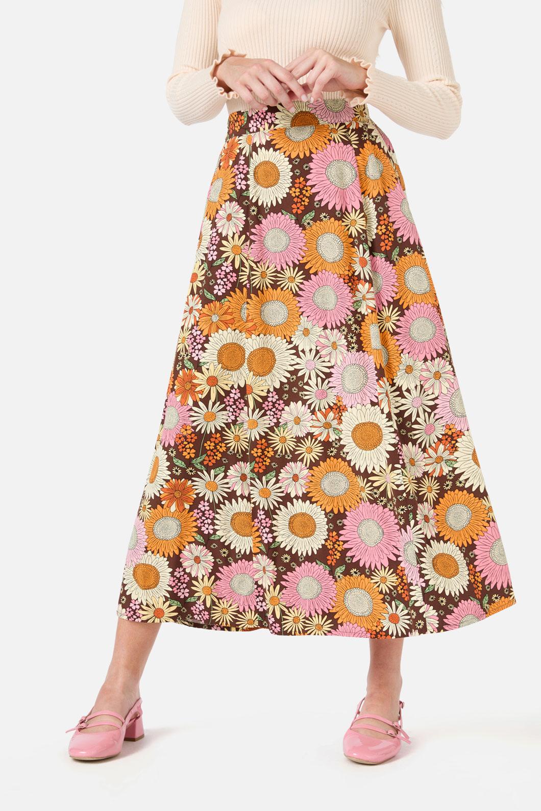 Viva Floral Midi Skirt - Image 3