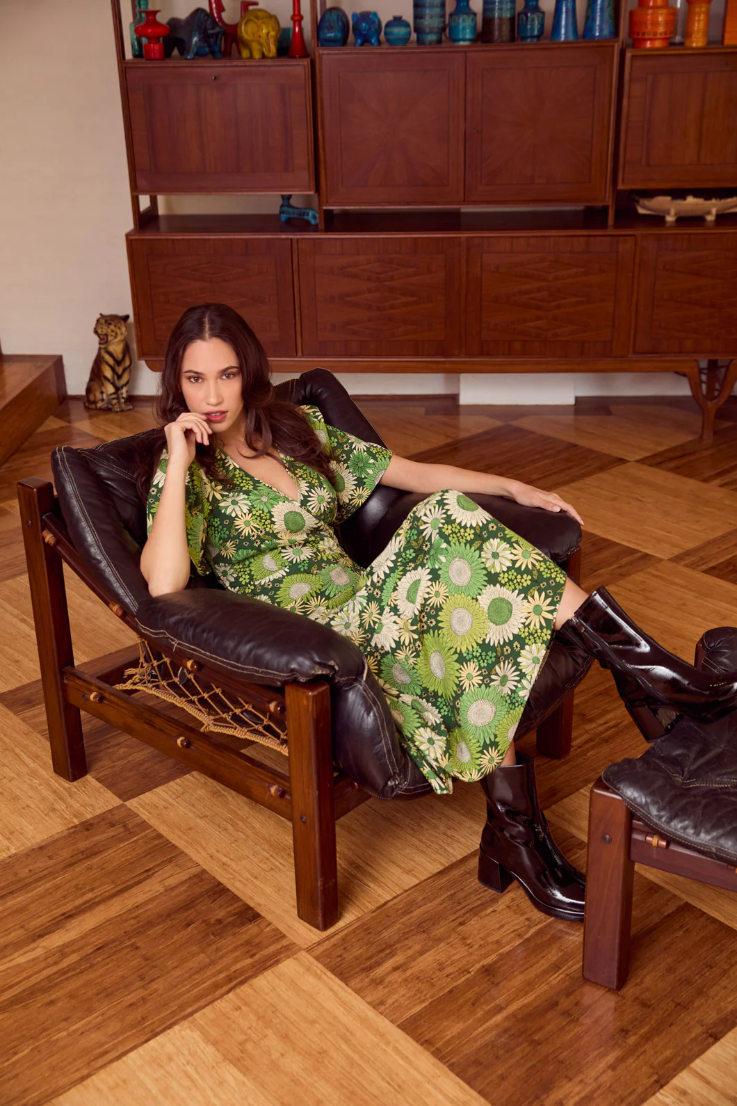 Viva Floral Midi Wrap Dress - Image 2