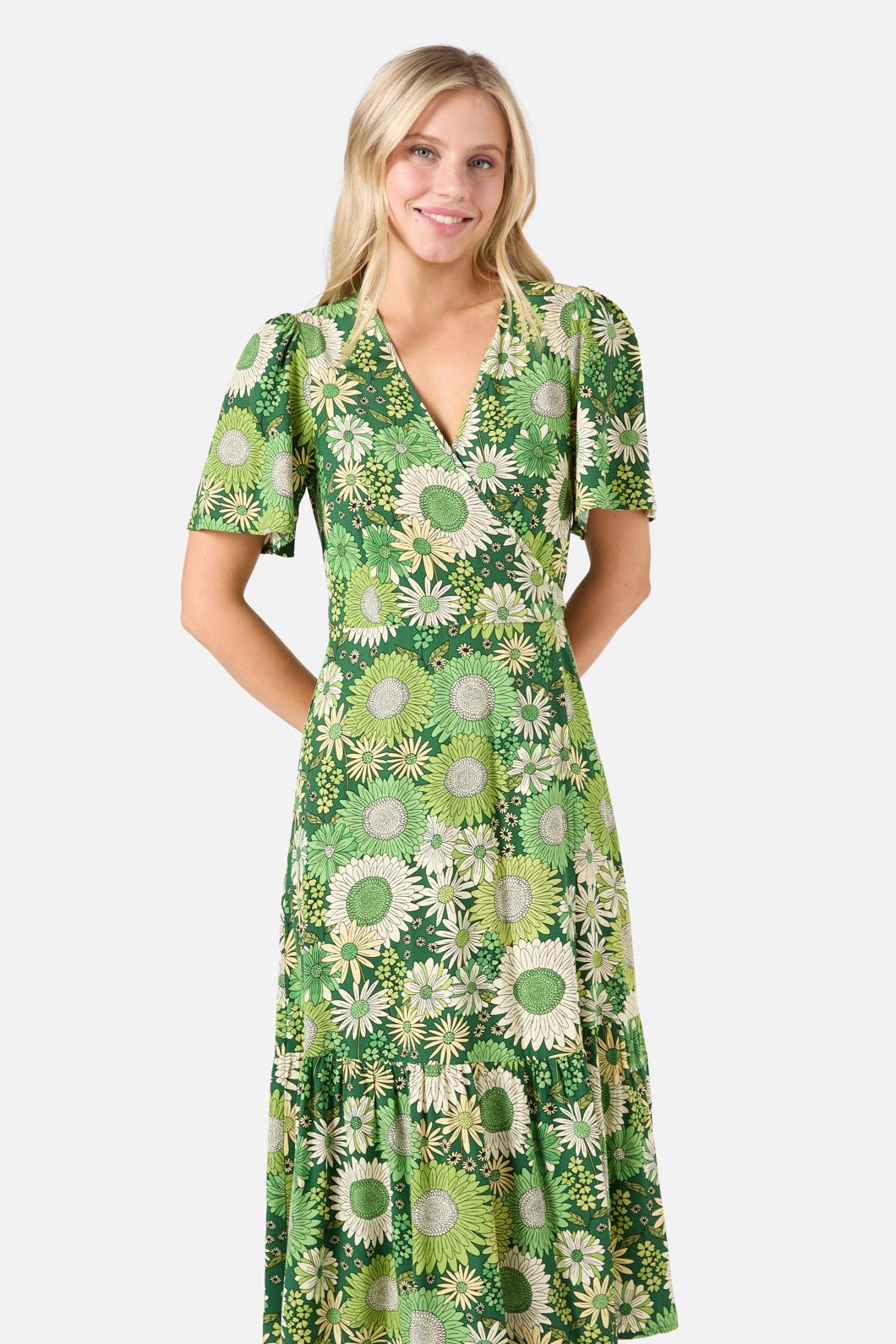 Viva Floral Midi Wrap Dress - Image 4