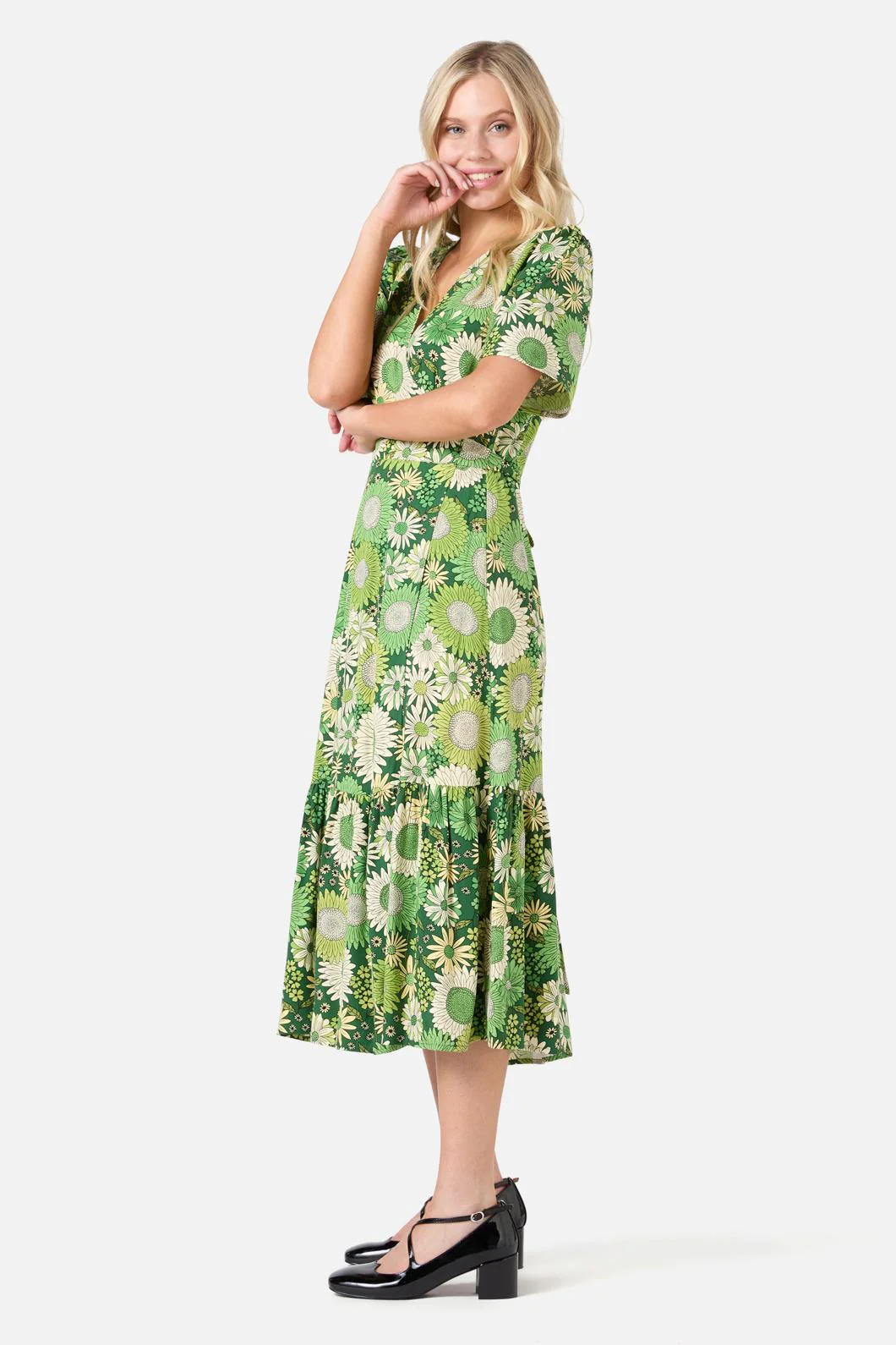 Viva Floral Midi Wrap Dress - Image 6