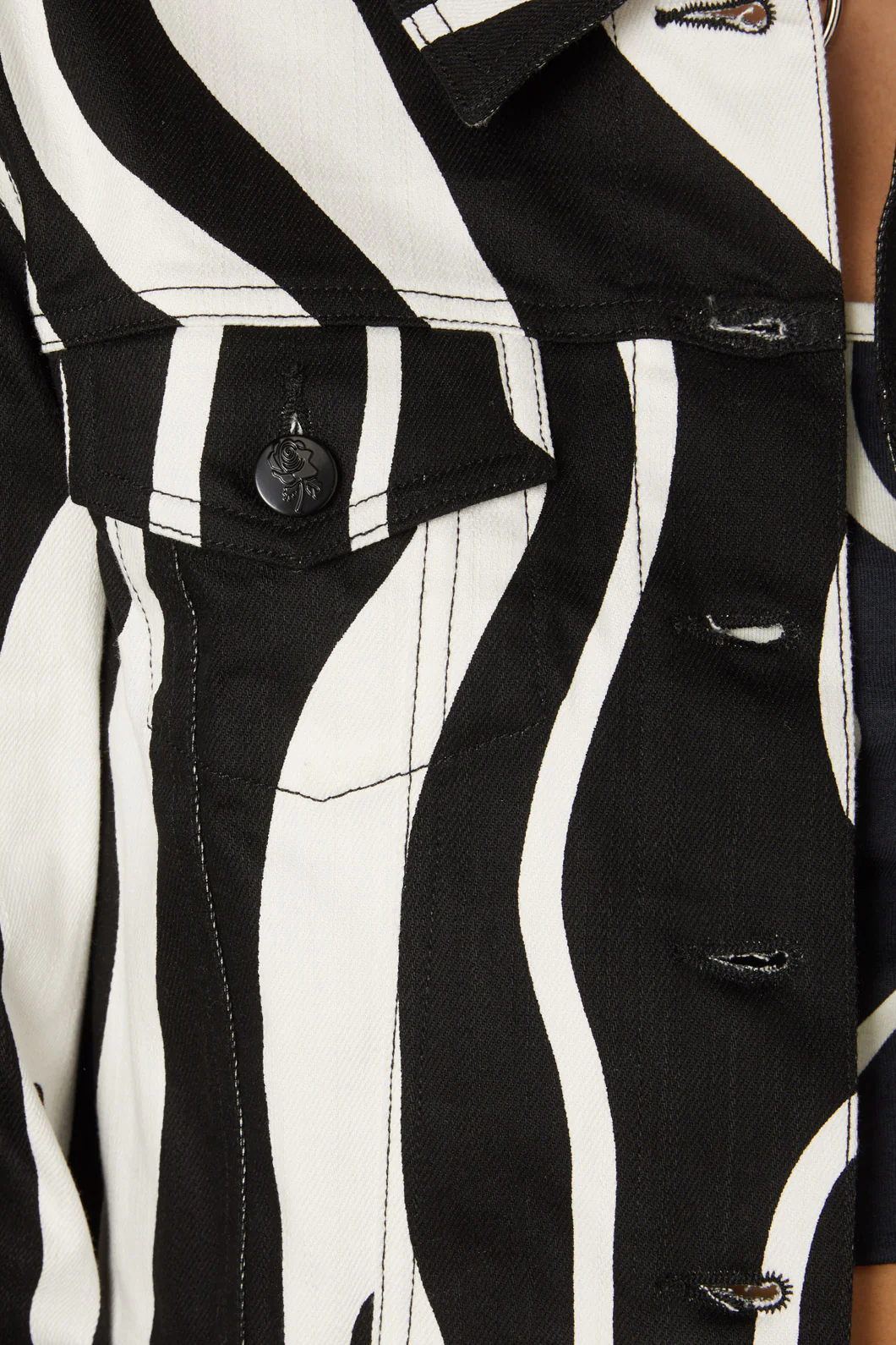 Warped Geo Print Jacket - Image 6