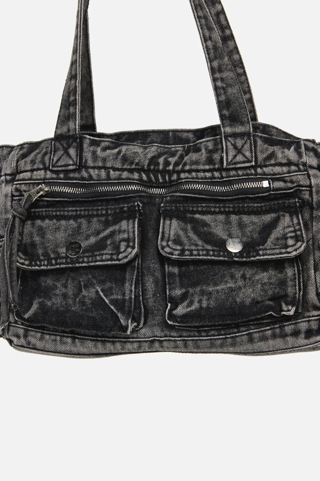 Washed Denim Shoulder Bag - Image 2