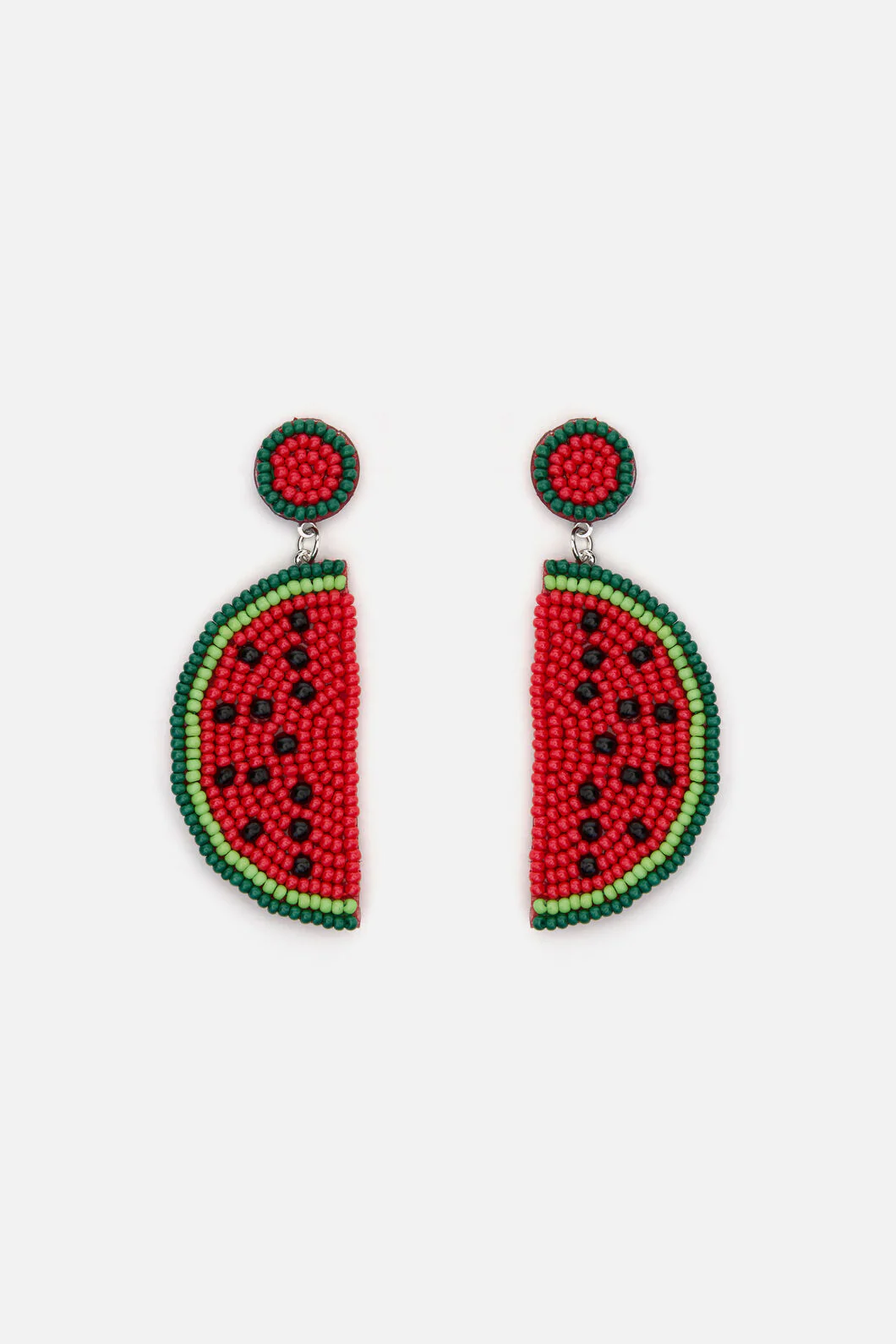 Watermelon Beaded Earrings - Image 3