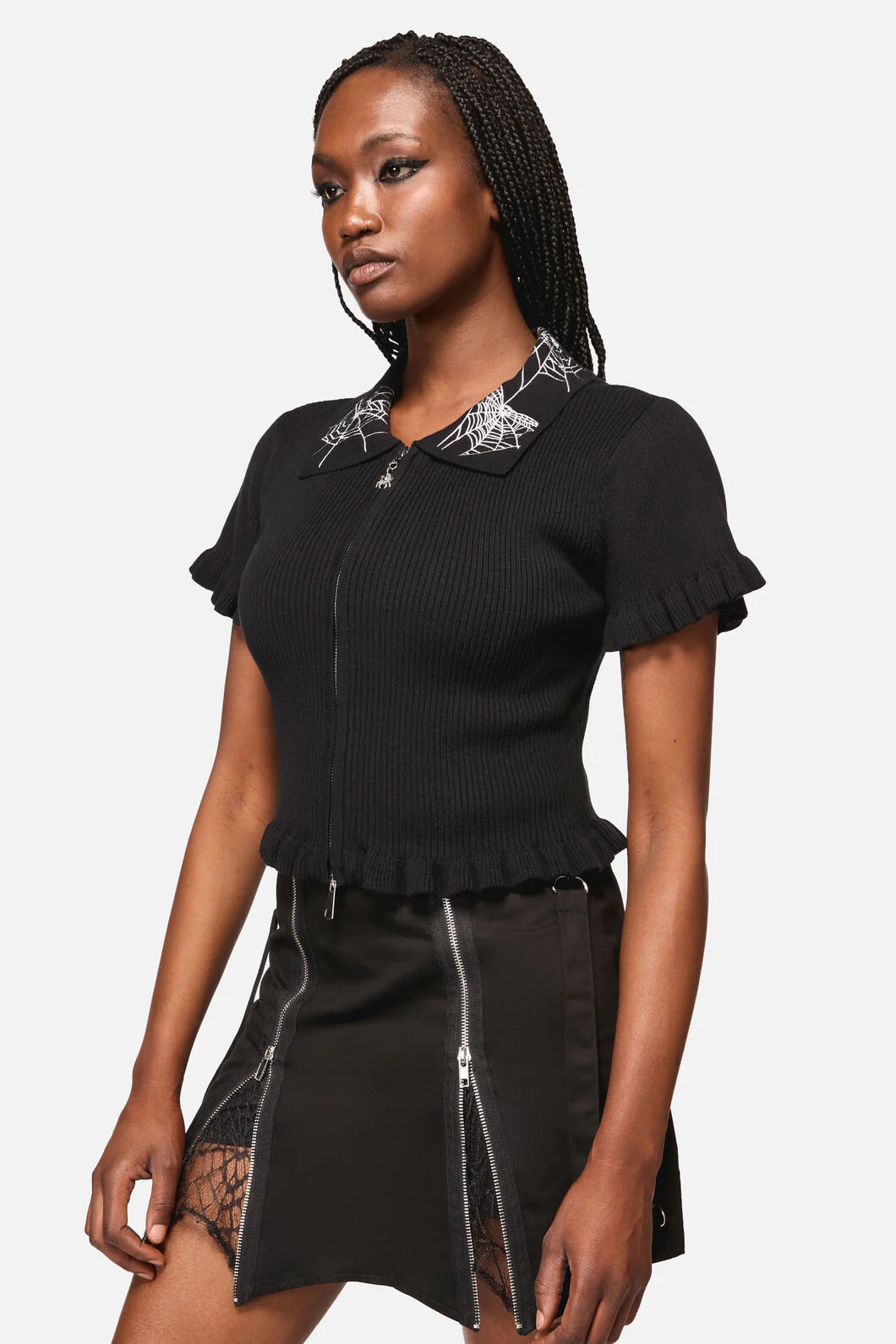 Webbed Zipper Cardi - Image 2