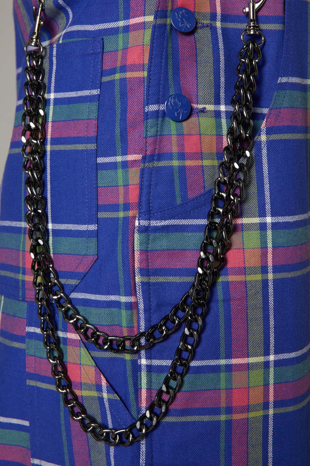 Werewolf Tartan Goth Overalls - Image 5
