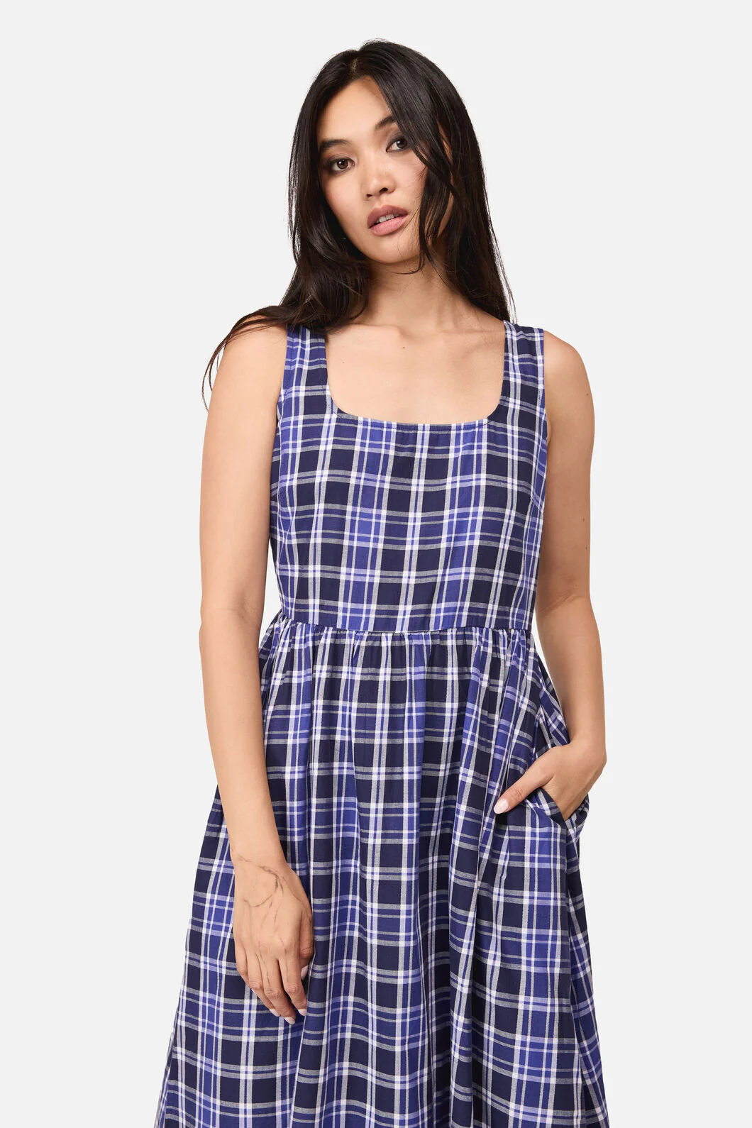 Whirl Tartan Midi Dress - Image 5