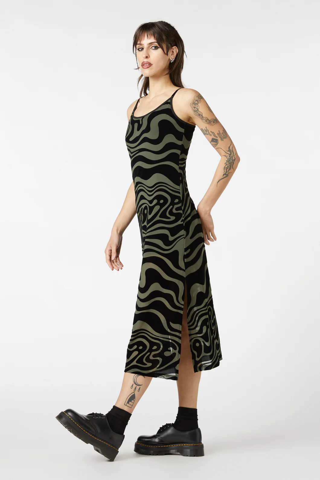 Who Are You Geo Mesh Dress - Image 3