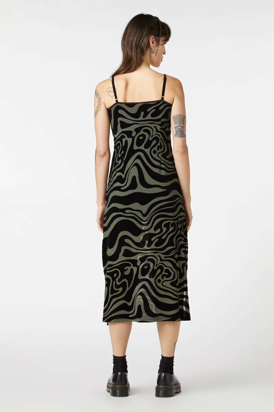 Who Are You Geo Mesh Dress - Image 4