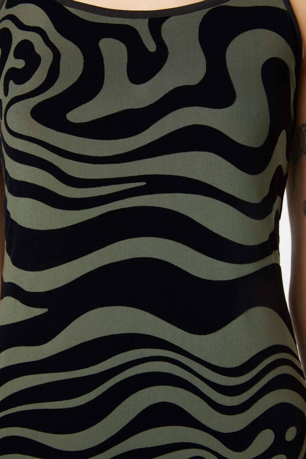 Who Are You Geo Mesh Dress - Image 5