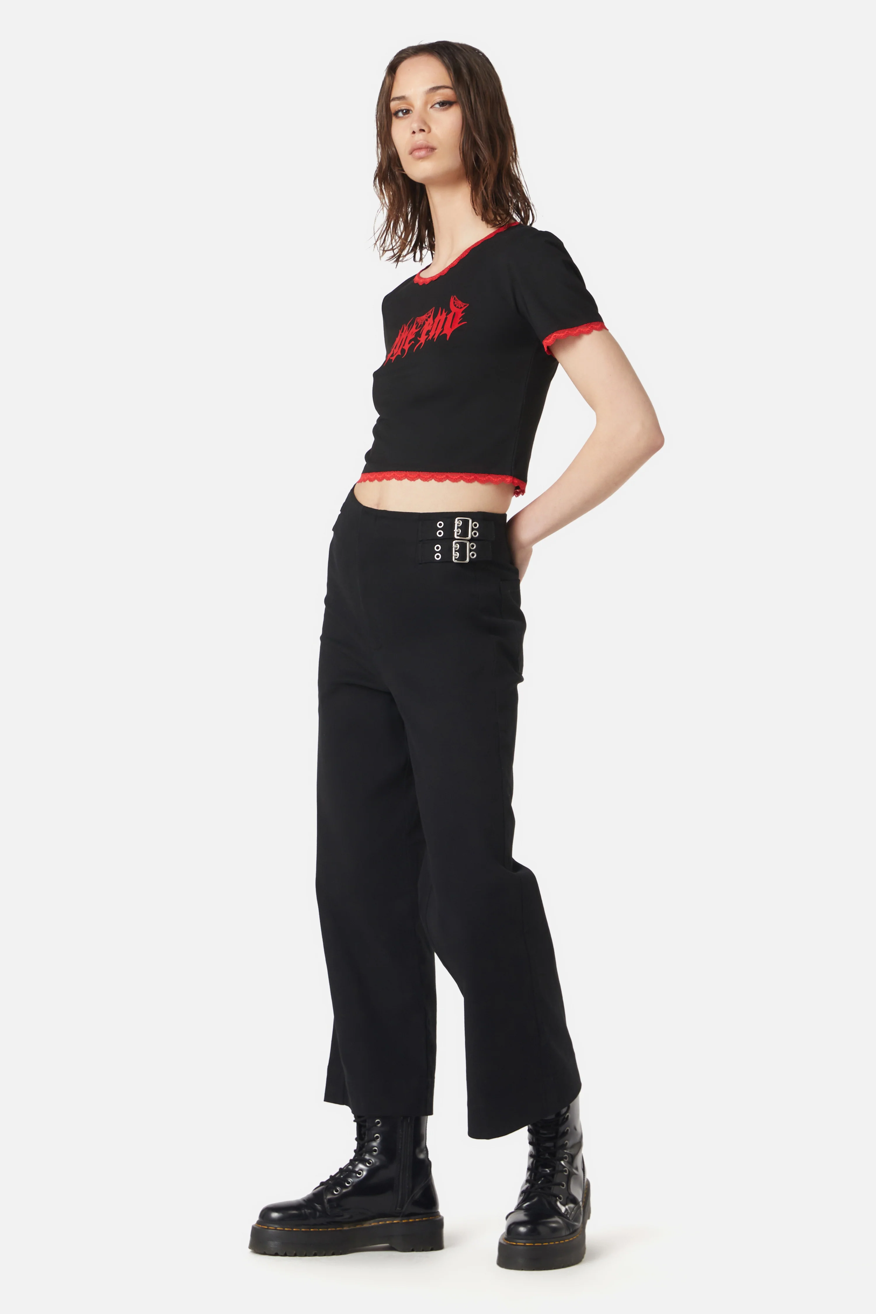 Wide Leg Buckle Pant - Image 3