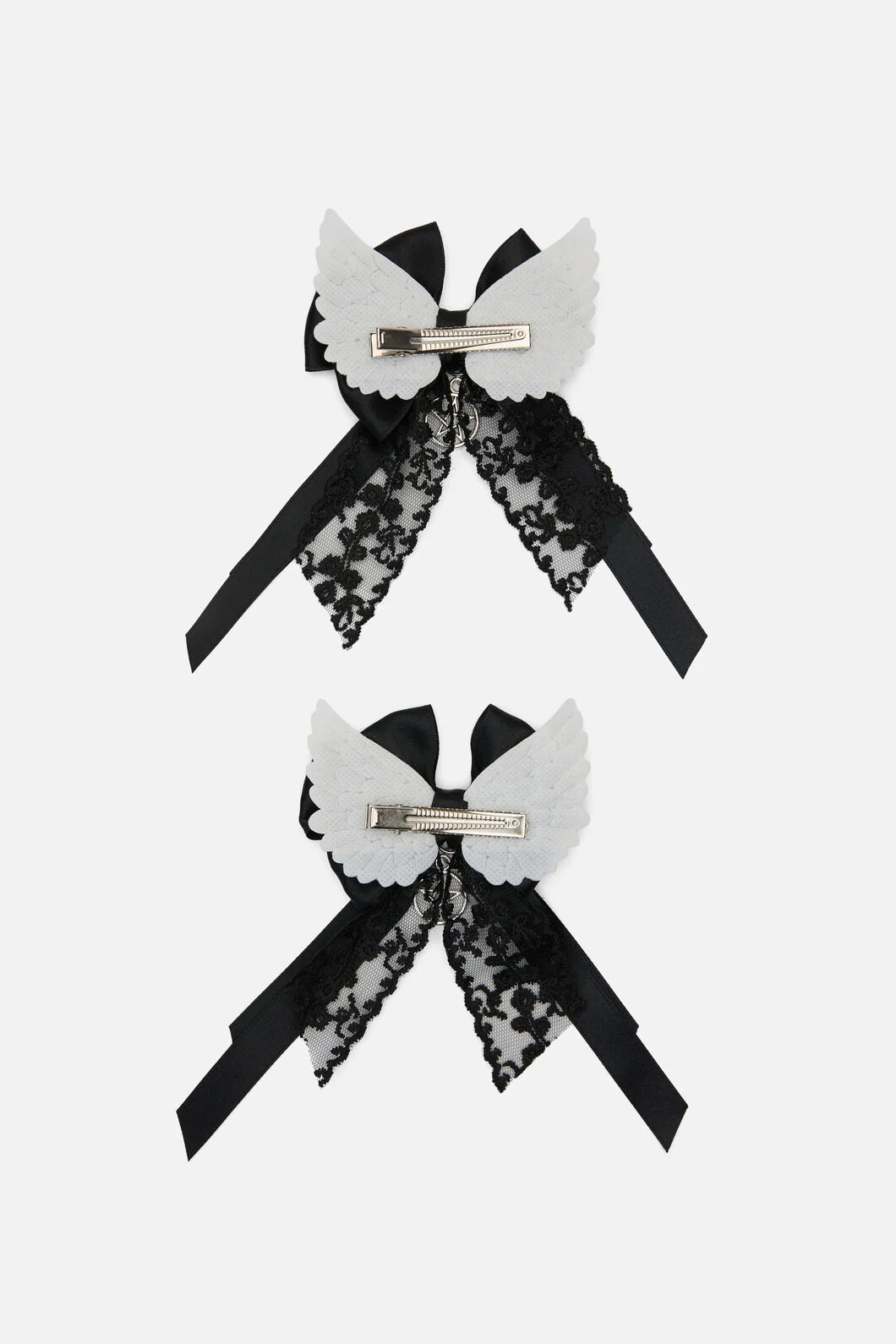 Winged Bow Hair Clip Set - Image 4