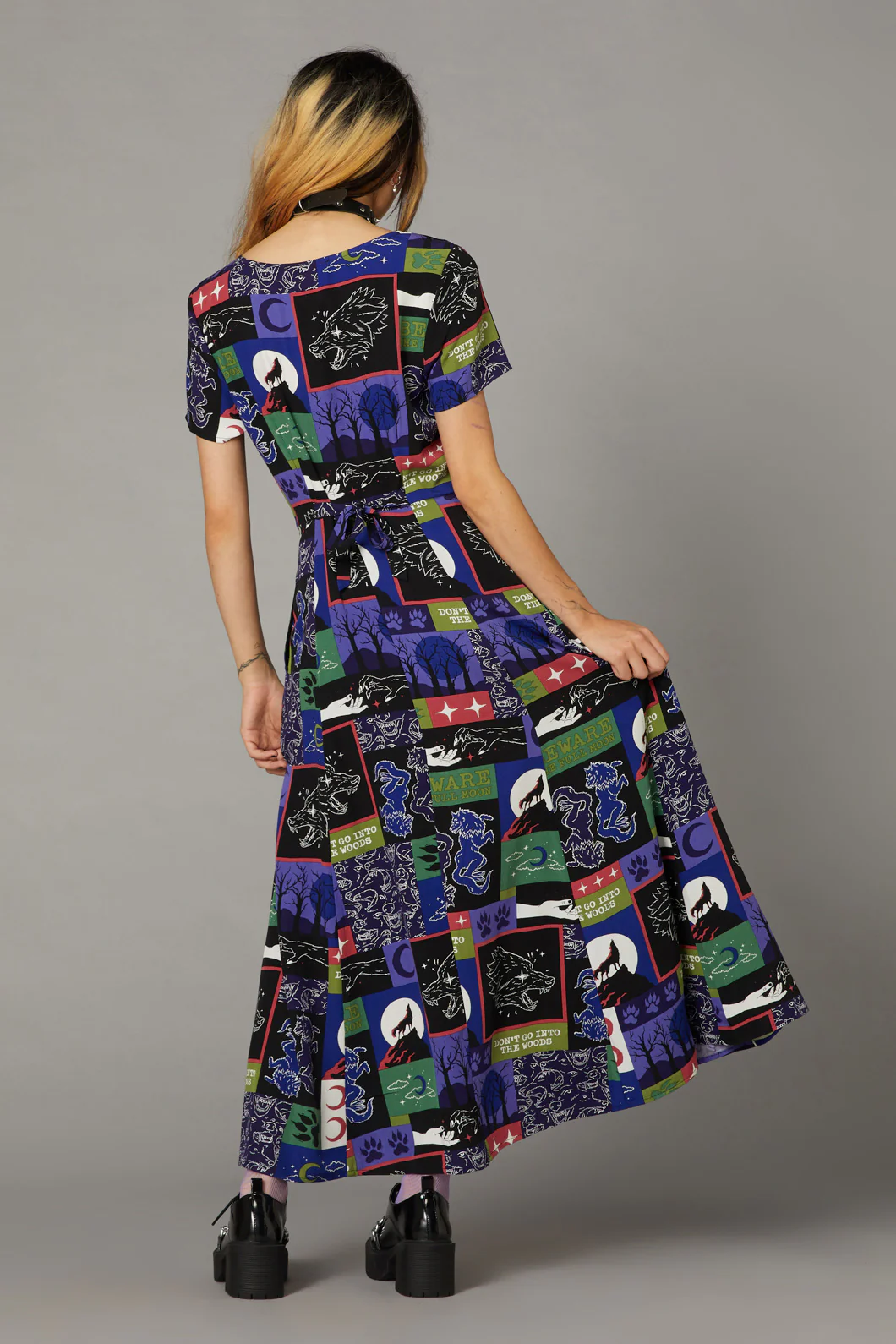 Wolf Pack Print Dress - Image 5