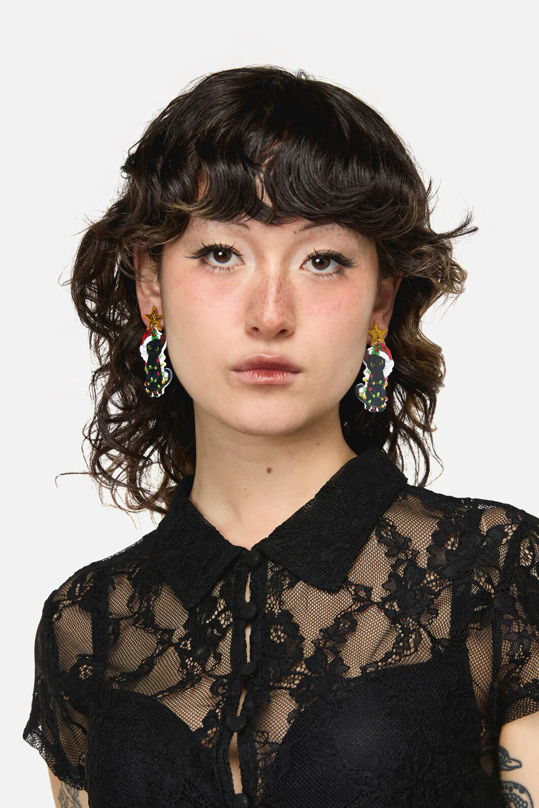 Xmas Cat Earrings