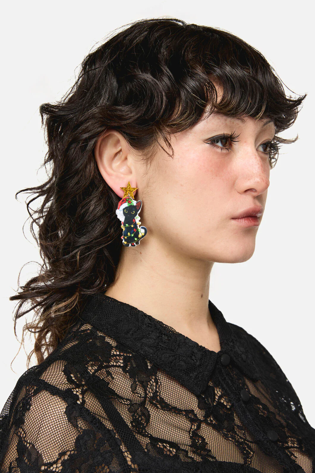 Xmas Cat Earrings - Image 2