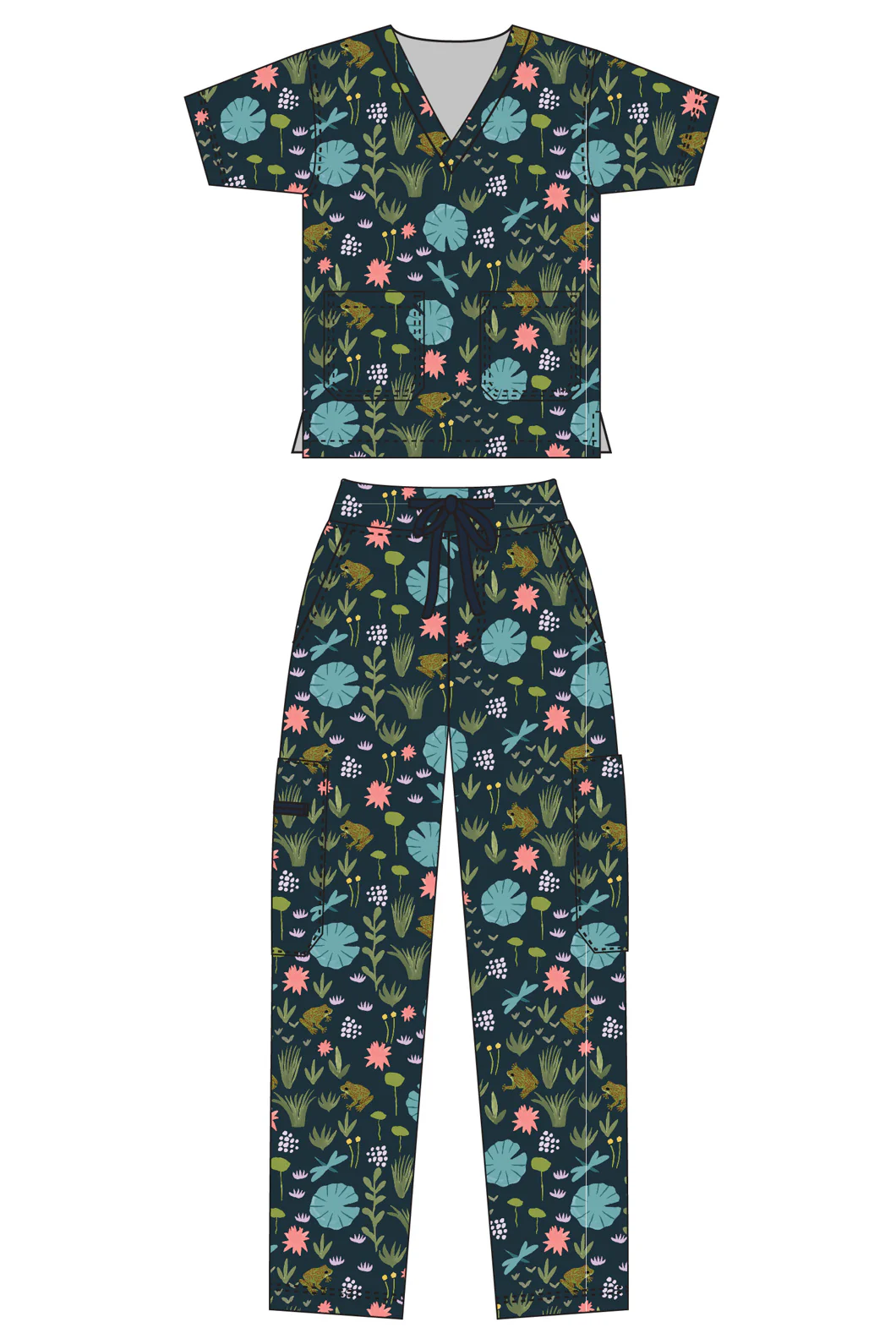 Yellow Spotted Tree Frog Scrub Set - Image 7